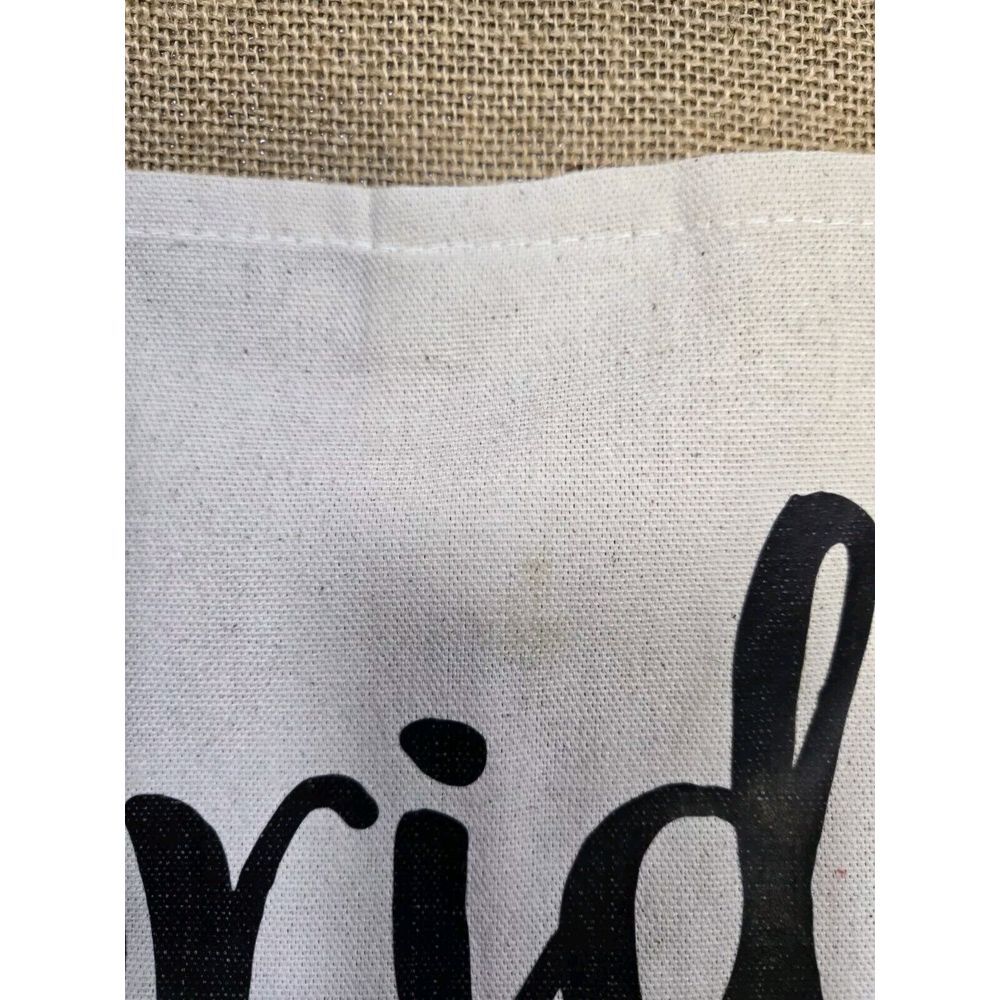 Bride Burlap tote bag‎ closure canvas handle - Picture 6 of 10